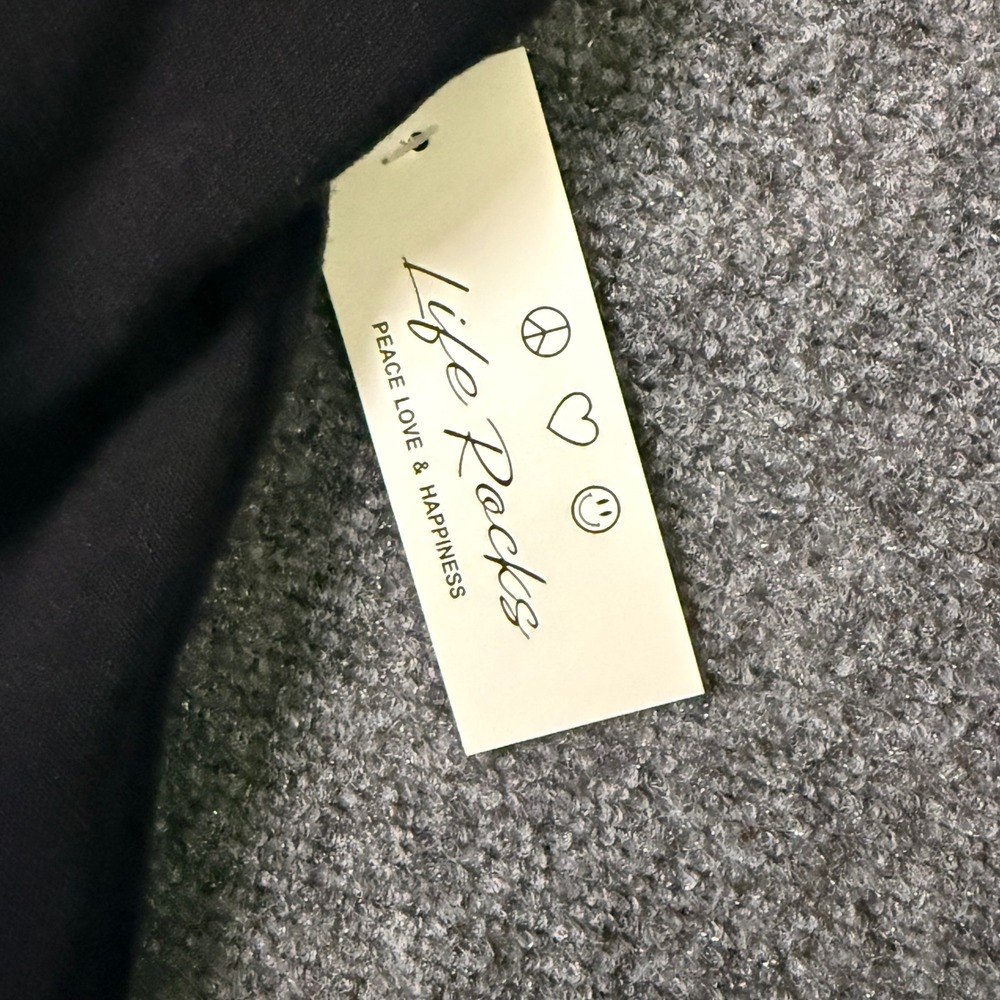 Life Rocks Women's Full Zip Hoodie Black Sweatshirt Medium 8697JP - Picture 4 of 7